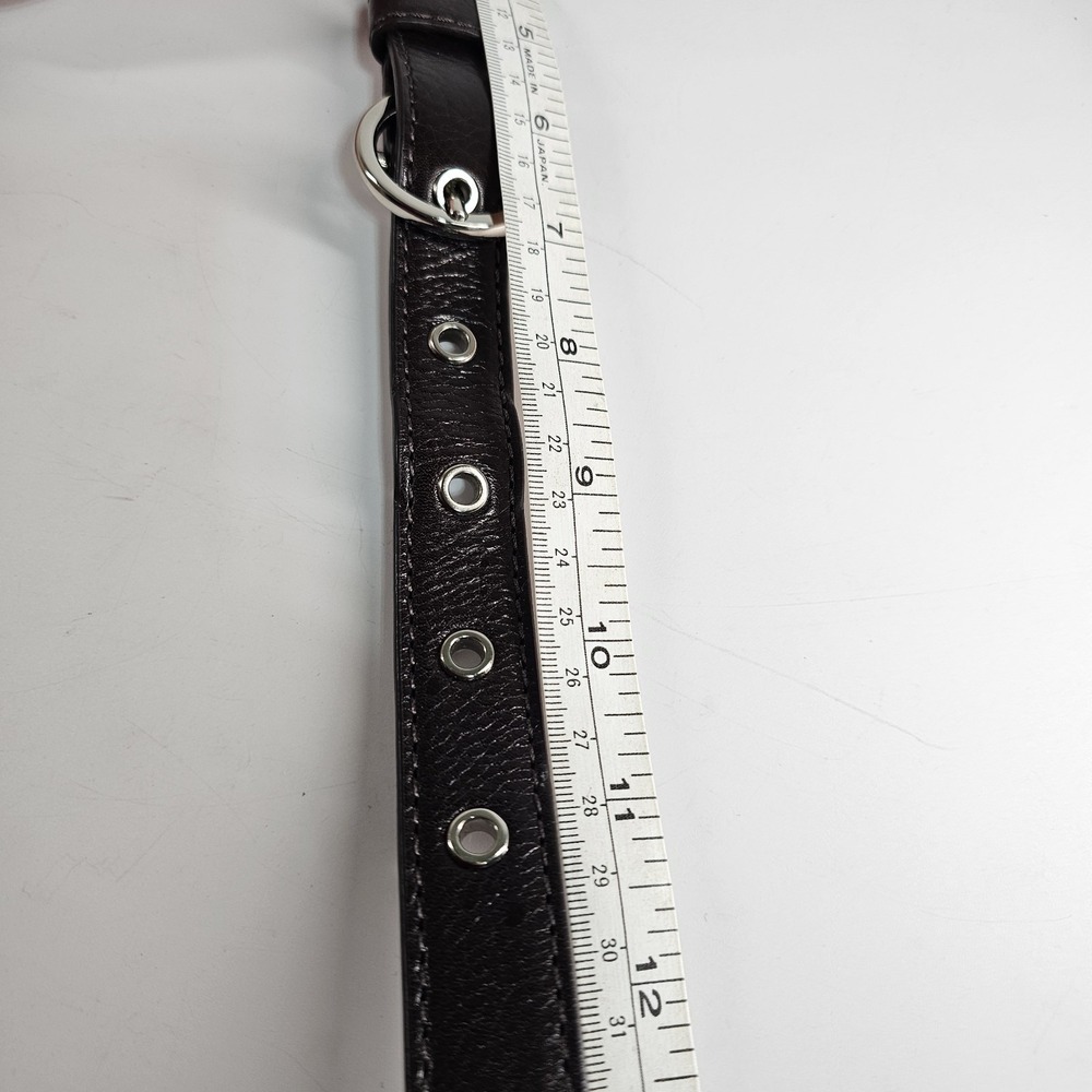 Vtg Coach Leather Purse Strap Brown Chrome Hardware Round Buckle Replacement - Picture 6 of 7
